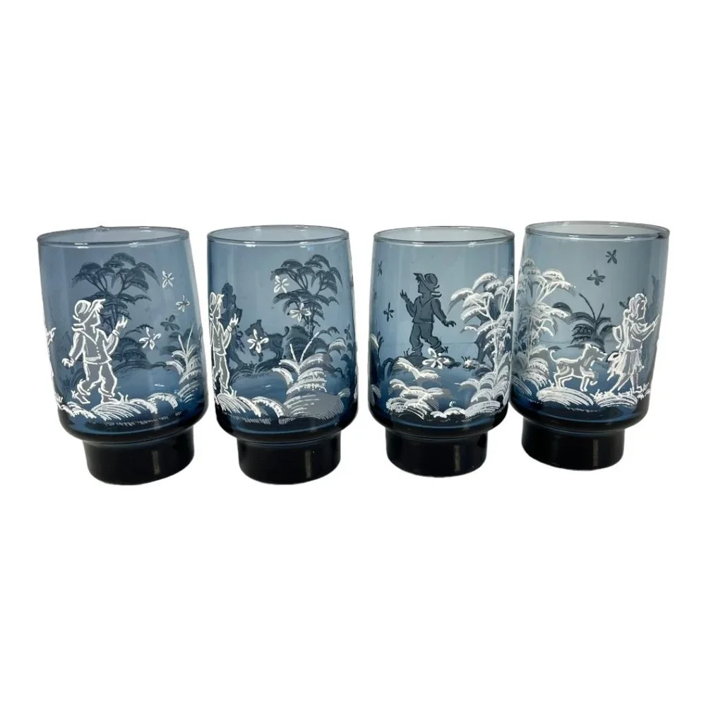 Vintage Libbey Mary ‎ Greggory Glasses Set of 4